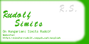 rudolf simits business card